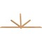 Ekena Millwork Kennewick Timber Gable Bracket, Western Red Cedar, 108"W x 54"H x 1 1/2"D x 3 1/2"F, 12/12 Pitch GBW108X54X0204KEN00SWR - alternate 4